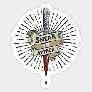 Sneak Attack Dagger Vintage Sticker